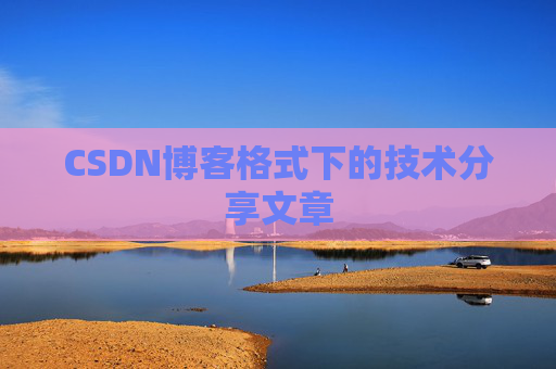 CSDN博客格式下的技术分享文章